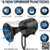 Electric Bike Horn 120DB Electronic Bicycle Bell with Easy Install 300mAh Button Battery Operated, IPX4 Waterproof, Fixed Anti-Slip Pad for for Adults or Kids Bikes - Road, Mountain,Scooter or Beach Cruiser Bikes - Image 2