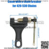 420 42Links Jackshaft Drive Chain with Chain Breaker Tensioner Adjuster for Coleman CT200U CT200U-EX BT200X Baja Warrior MB200 Trailmaster Massimo Predator 212cc 196cc 6.5hp Mini Bike Parts - Image 4