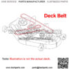 Deck V-Belt for John Deere M122106 Deck Drive Belt 1/2" X 71 - Image 2