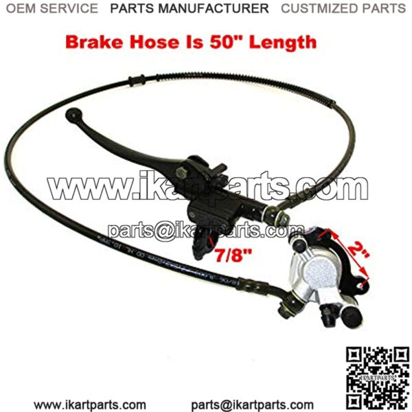 Upgraded Hydraulic Brake System 50 Incch Hose For Mini Bike Doodlebug DB30 Minibikes Go Karts - Image 2