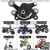 Disc Brake Caliper and Pad for MBX10 MBX11 80cc MM-B80 105cc MM-B105 CT100U CC100X Trail Mini Bike 47 49cc Mini ATV Gas Scooter Dirt Pocket Bike - Image 4