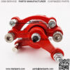 Red Rear Right Side Disk Disc Brake Caliper + Spare Brake Pads For 2 Stroke 43cc 47cc 49cc Engine Chinese Mini Pocket Dirt Bike Scooter Minimoto - Image 4