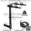 2 Bike Rack Platform Hitch Mount Rack Foldable Bicycle Rack for Cars, Trucks, SUV's and Minivans, Fits 2" Hitch Receiver - Image 2
