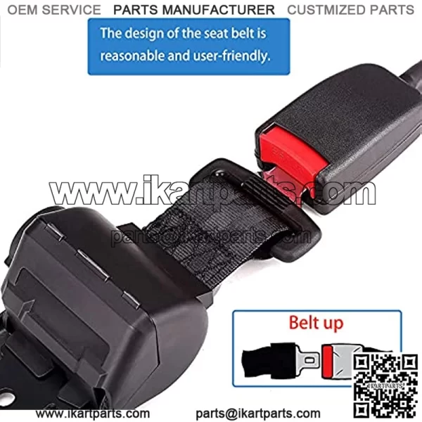 Golf Cart Seat Belts Kit, Universal Retractable Front Rear Golf Cart Seat Belt Kit Compatible with EZGO, Club Car, Yamaha - Image 3