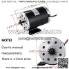 48V 1000W Brushed DC Motor High Speed Electric Motor & DC Brush Controller & Gas Accelerator Throttle & Ignition Lock for Dirt Bike e-Bike ATV Go Kart Moped Mini Bikes Motorized Bicycle - Image 3