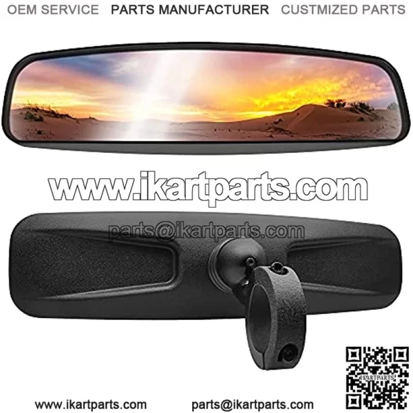 UTV Rear View Mirror - 15" Wide Rearview Center Convex Mirrors Universal 1.75" Clamp Compatible with RZR 800 900 1000 Turbo PRO XP Pioneer Wildcat Mule,10% coupon applied at checkout,with coupon