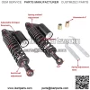NHPJ one Pair 320mm Universal Motorcycle Rear Air Shock Absorbers for most 150cc~750cc Sport bikes / ATV Go Kart Quad Dirt Sport Bikes-full black - Image 2