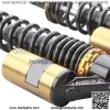 2PC 375mm Motorcycle Air Shock Absorbers Rear Suspension Universal Fits Most 150cc~750cc Street Bikes, Scooters and Moped Quad (ATV) Gold - Image 3