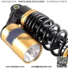2PC 280mm Motorcycle Air Shock Absorbers Rear Suspension Universal Fits Most 150cc~750cc Street Bikes, Scooters and Moped Quad (ATV) Black Gold, Spring Width 60mm - Image 4