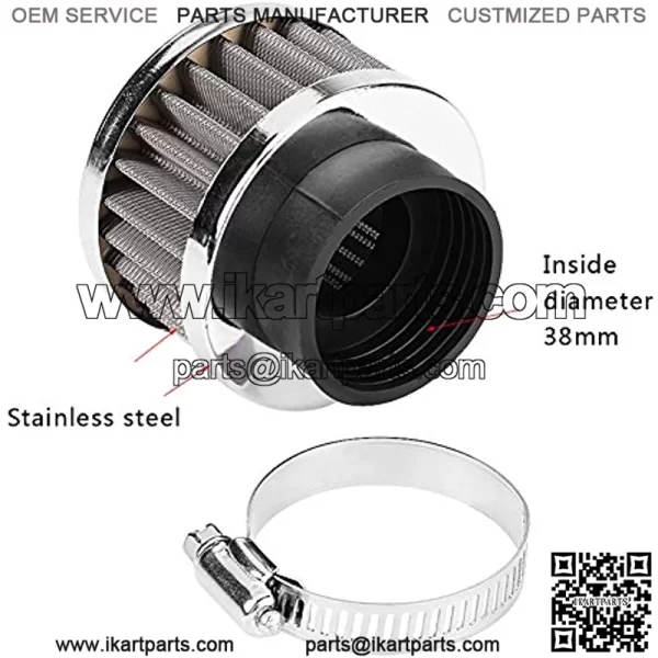 High Performance 38mm Air Intake Filter Fits for 90cc-125cc ATV Go kart Pit Dirt Bike Motorcycle Quad,6% coupon applied at checkout,with coupon - Image 4