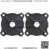 Rodamiento del portador del eje del eje trasero de la rueda, 2 piezas 4.1x4.1in 23 dientes estriados 4 pernos para 110CC 150CC Quad Bike ATV Go Kart