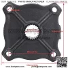 Rodamiento del portador del eje del eje trasero de la rueda, 2 piezas 4.1x4.1in 23 dientes estriados 4 pernos para 110CC 150CC Quad Bike ATV Go Kart - Image 2