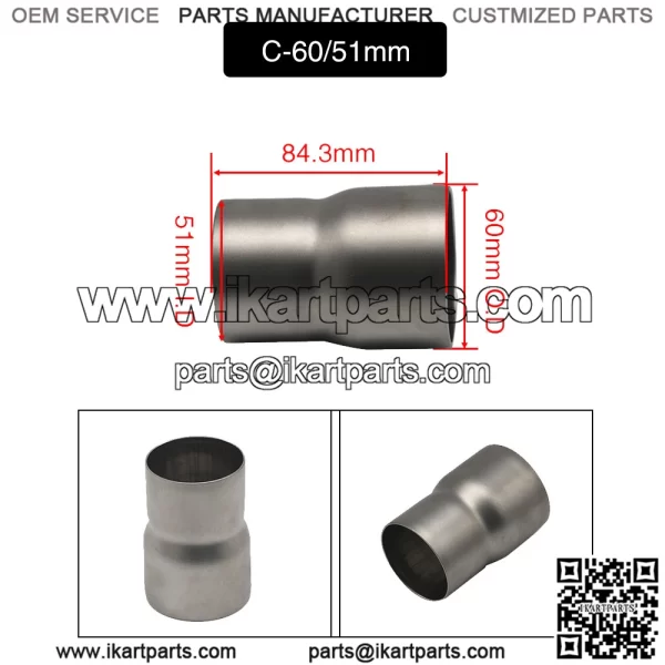 Motorcycle modified exhaust pipe 61MM to 51mm to 38MM transfer interface Scorpio Yoshimura muffler adapter plug - Image 4