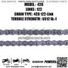 428H Motorcycle Chain+ Chain Breaker,122-links Heavy Duty Drive Chain - Image 2
