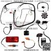 Complete Electrics Wiring Harness Coil Ignition Switch CDI Solenoid Relay Spark Plug for 4 Stroke 150cc 200cc 250cc 300cc ATV Quad Dirt Bike