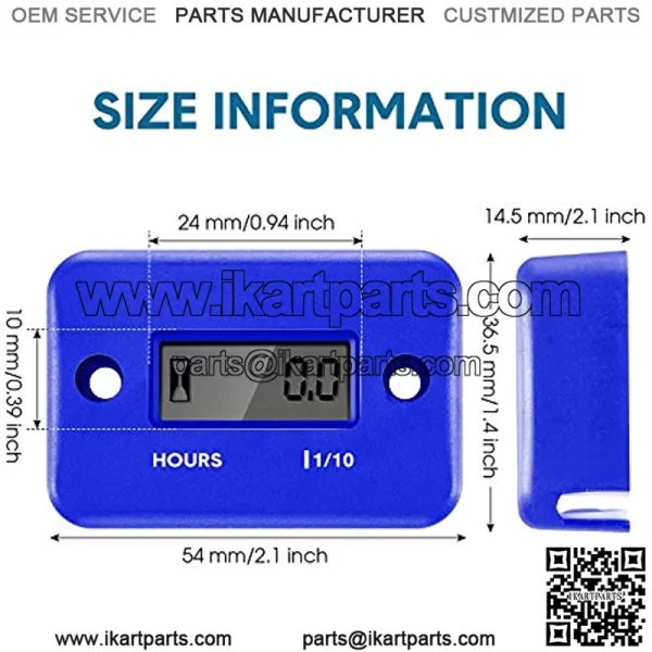Frienda Inductive Hour Meters Digital Engine Hour Meter Automatically Shutdown for Gas Engine Motorcycle Lawn Mower Generator Chainsaws Motocross Snowmobile Karting (Blue),Lowest price in 30 days - Image 2