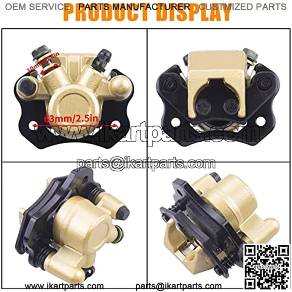 Brake Caliper 110cc 125cc 200cc 250cc 196cc 150cc 6.5HP CTieoleman kt196 yerf dog gx150 Kandi Baja RTK200 Go Kart RTK200Dune Buggy Taotao Roketa Sunl Kazuma Chinese ATV Quad Golden - Image 3