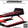 Goplus Snow Racer Sled, Ski Sled Slider Board with Steering Wheel, Twin Brakes, Retractable Pull Rope, for Kids Age 4 & up, Holds Two Children or a Teenager - Image 2