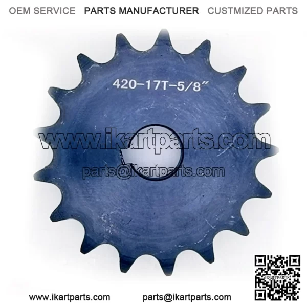 17T jackshaft sprocket #40/41/420 5/8" bore - Image 2