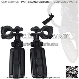 1" 1.25" 1.34" Highway Footpegs,Motorcycle Foot Pegs Foot Rest Mount Clamp Kit for Harley Indian Road King Street Glide Honda Kawasaki Suzuki Yamaha 25mm 32mm 34mm engine guard or tube Black-2