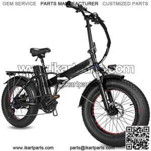 Mars Electric Bike Foldable 20" x 4.0 Fat Tire Electric Bicycle with 500W Motor, 48V 12.5AH Removable Battery, Shimano 7-Speed and Dual Shock Absorber for Adults2
