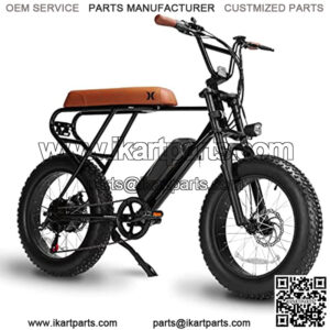 Mini Swell Electric Bike, 4-Inch Wide Tires, Shimano 6-Speed E-Bike, Black
