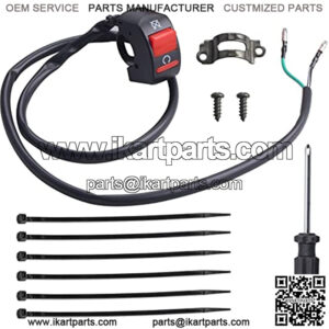 7/8" 22mm Handle Kill On Off Switch for ATV Motorcycle Scooter Go Kart Engine Offroad Enduro Dirt Bike Baja Doodle Bug DB30 Mini Bikes