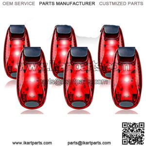 LED Safety Light (6 Pack), Clip On Strobe Running Lights for Runners, Walking, Bicycle, Dog Collar, Stroller, Best Night High Visibility Accessories for Your Reflective Gear