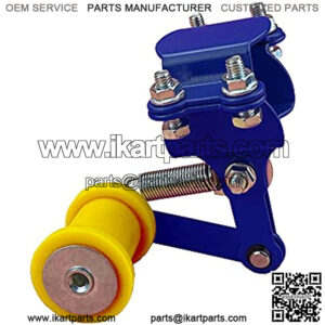 Universal Motorcycle Modified Accessories Regulator New Adjuster Wheel Chain Tensioner Roller Tools For Motorbike Motocross ATV Dirt Pit Bike Chopper with Backup Long Bolts blue