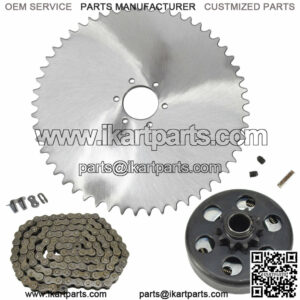 Mini Bike 6 Hole 420 Sprocket, 5' Chain & Clutch.