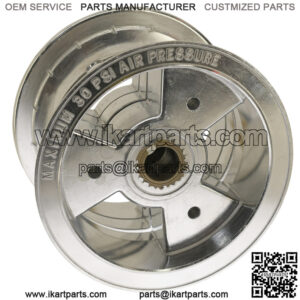 6" Live Axle Tri-Star Wheel, 4" Wide ( Aluminum )