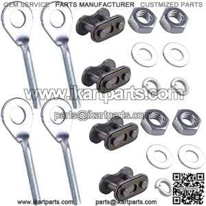 Chain Adjuster Tensioner Compatible with Honda XR50R XR70R CRF70F CRF80F CRF100F CT70 XL75 XL80S XL100S XR100 with 4pcs 420 Chain Connector Links