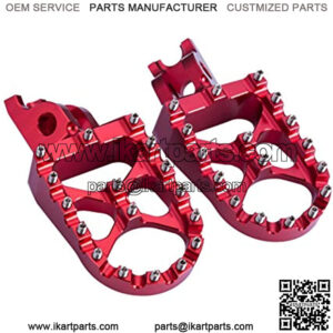 CWide Foot Pegs MX Compatible with CR125/250 02-07, CRF150R 07-19, CRF250R 04-19, CRF250X 04-19, CRF450R 02-19, CRF450RX 17-19, CRF450X 05-19 CRF250L/M 12-18, CRF250RALLY 17-18,Red