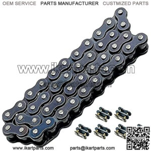 420 Chain 42 Link with Six Extra Master Link Front Jackshaft Chain for MB200 MB165 Baja Warrior Heat Mini Baja Motorsports CT200U CT200U-EX BT200X Mini Bike