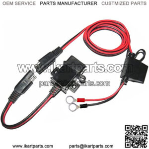 MP0609A 3.1Amp Motorcycle USB Port Kit SAE to USB Adapter On Motorcycle