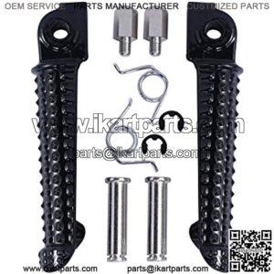 Black Front Foot Pegs Footpeg Footrest Bracket Set Fits For Yamaha YZF R6 1999 2000 2001 2002 2003 2004 2005 2006 2007 2008 2009 2010 2011 2012