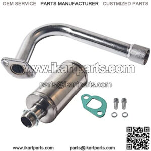 Exhaust with Muffler For Coleman Powersports CT200U,212cc 196cc/6.5HP Go Kart and Gas Mini Bike.