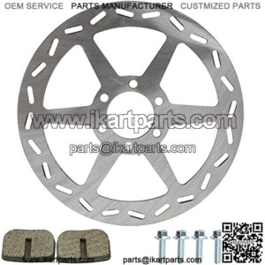 180mm Rear Brake Disc Rotor with Pads for Baja Doodle Bug DB30 Blitz Mega Moto Motovox Mbx10 MBX11 CT100U Trail 100 CC100X CK100 97cc 98cc Moto Trailmaster Hensim Mini Bike Go Kart Parts
