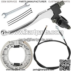 22mm Left Handle Brake Lever 172cm 67 inch Rear Drum Brake Cable 105mm Brake Shoes Assembly for Coleman CT200U CT200U-EX BT200X Baja Warrior Heat MB165 MB200 Massimo 196cc Motor Mini Bike Parts