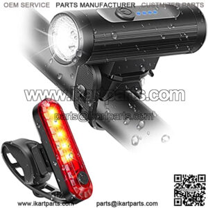 Bike Lights Front and Back,Ultra Bright USB Rechargeable Bike Light Set Powerful ,600 Lumens 4 Modes Waterproof Bike Headlight Taillight for Cycling Road Mountain