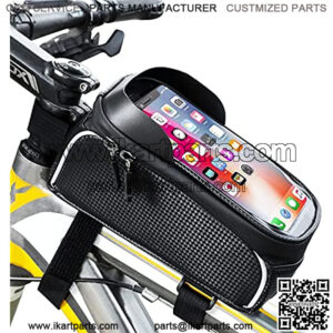 Bike Phone Front Frame Bag, Waterproof Bike Phone Mount Bag, Bicycle Bag Bike Accessories for Adult Bikes, Cycling Pouch Compatible with iPhone 11 XS Max XR Fit 6.5??