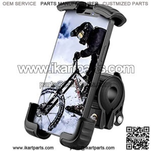 Bike Phone Holder - Motorcycle Phone Mount, Adjustable Bicycle Cell Phone Mount for Handlebar with Security Lock, Scooter Phone Holder for iPhone 13/12/11 Pro Max, S22/S21 and All 4.7"-6.8" Phones