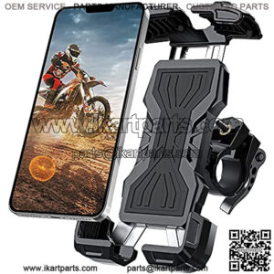 Bike Phone Holder, Motorcycle Phone Mount - Mensican Bicycle Handlebar Cell Phone Clamp, Scooter Phone Clip for iPhone 13 Pro Max, S20 and 4.7"- 6.9" Cellphone