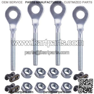 0.4" Chain Axle Adjuster, 2Pcs 13mm Aperture Dirt Bike Chain Accessories Compatible with TAOTAO 50cc 70cc 90cc 110cc 125cc 250cc ATV Quad Dirt Bike with 4pcs 420 Chain Connector Links.
