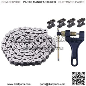 420 Standard Roller Chain 90 Link+ Chain Breaker, fit for BT200X CT200U Trail 200 CT200U-EX Baja TrailMaster Warrior Heat MASSIMO MB165 MB200 196cc 6.5hp Powersports Mini Bike Part