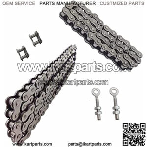 Mini Bike 420 Chain Fit Ct200u Ct200u-ex Bt200x Accessories Front and Rear Drive Chains Chain Adjuste(42 Link+90 Link)