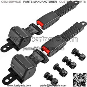 Golf Cart Seat Belts Kit Universal Golf Cart Belt Kit Front Rear for EZGO, Yamaha, Club Car, Go Kart, UTV-Set of 2