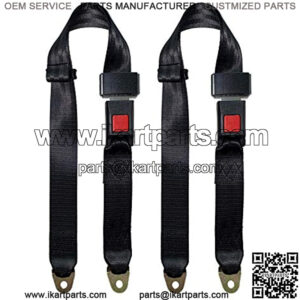 2 Points Adjustable Seat Safety Belt Universal Lap Seatbelt for Club Golf Cart, Go Kart, Van, VR, UTV and Vehicle Truck