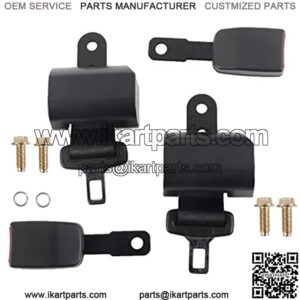 Golf Cart Seat Belts Kit for Golf Carts ?? E-ZGO T?? Yamaha and Club Car Go Kart, UTV, and Bus - Black (Pack of 2)