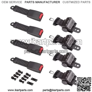 4PCS 42" Universal Golf Cart Seat Belts for EZGO Yamaha Club Car